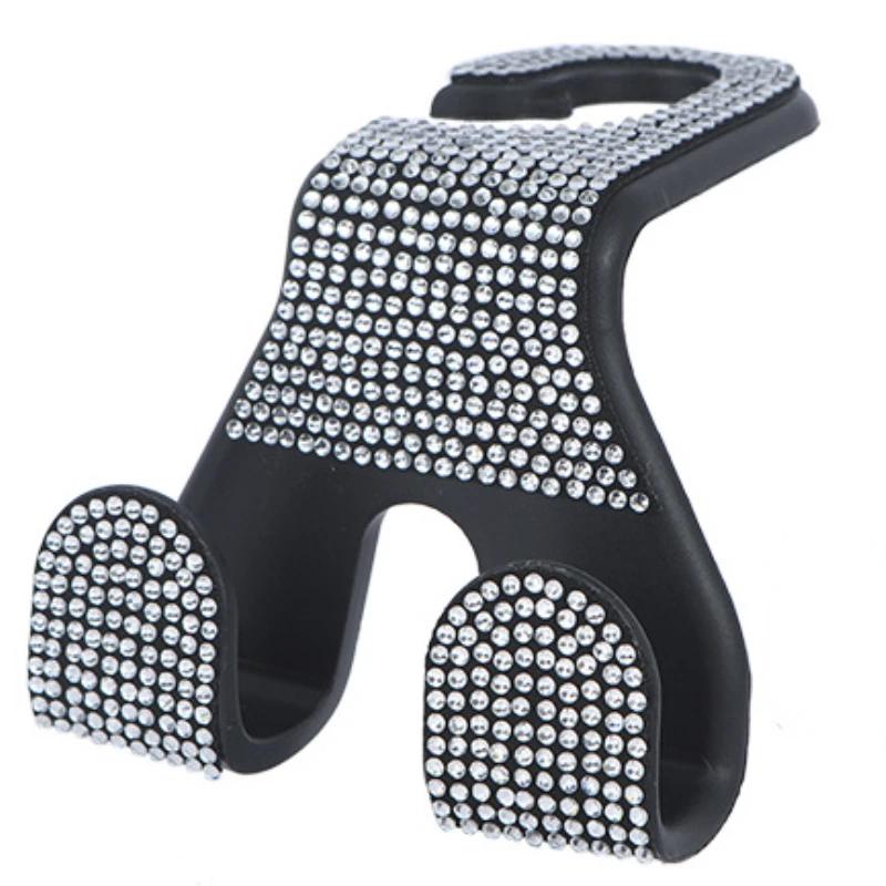 

Bling Car Seat Hook Clip, Headrest Hook, Rhinestone Diamond Decoration Holder Auto Hangers for Purse Bag Storage Accessories