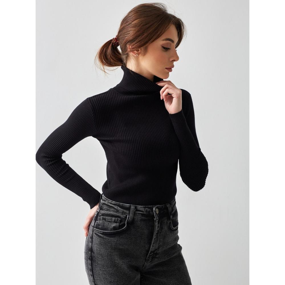 Women's High-Neck Knitted Pullover / Base Layer