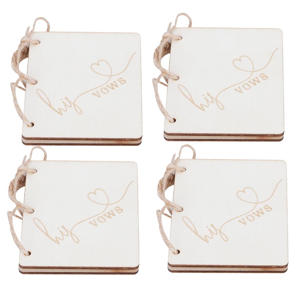 2 Sets Hochzeit Gelübde Bücher Exquisite Geschenk Karte Erklärung Broschüren Requisiten Liefert