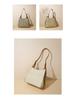 2025 Summer Genuine Leather Color Block Tote: Large Capacity Shoulder & Crossbody Handbag