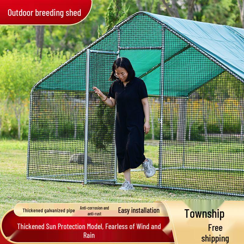 Extra Large Outdoor Rainproof Poultry Coop for Chickens, Pigeons & Peacocks