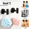 Black Stainless Steel Bathroom Towel Rack Wall Mounted Shelf Set Bath Towel Holder Hardware Accessory Kit for Shower Room