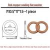 Annealed Red Copper Gasket Washer Pad for Sealing Fastener, M4-M34