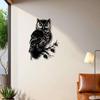 1pc Metal Owl Wall Decor, Rustic Art for Home Living Room Bedroom Outdoor, Nature Gift for Owl Lovers