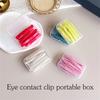 Pack Of 10 Contact Lenses Wearing Tool Lens Remover Tweezers with Storage Compartment for Everyday Travel Use
