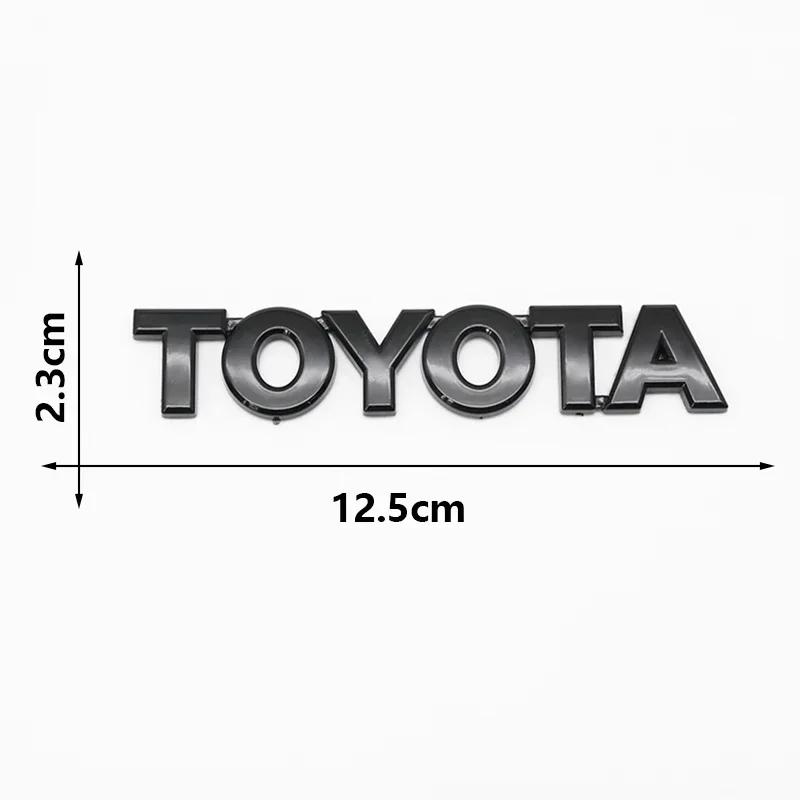 3D ABS Glossy Black Silver Letters Trunk Emblem Stickers Car Accessories Modified For Toyota camry chr corolla rav4 Car Sticker