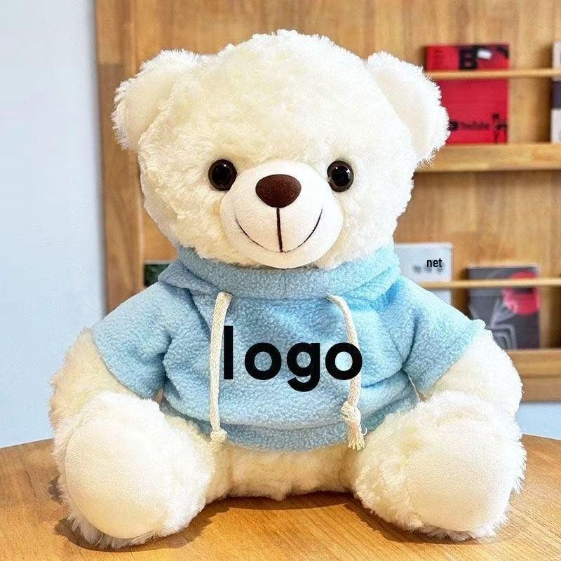 Teddy Bear Plush Toy with Cute Logo and School Emblem Design