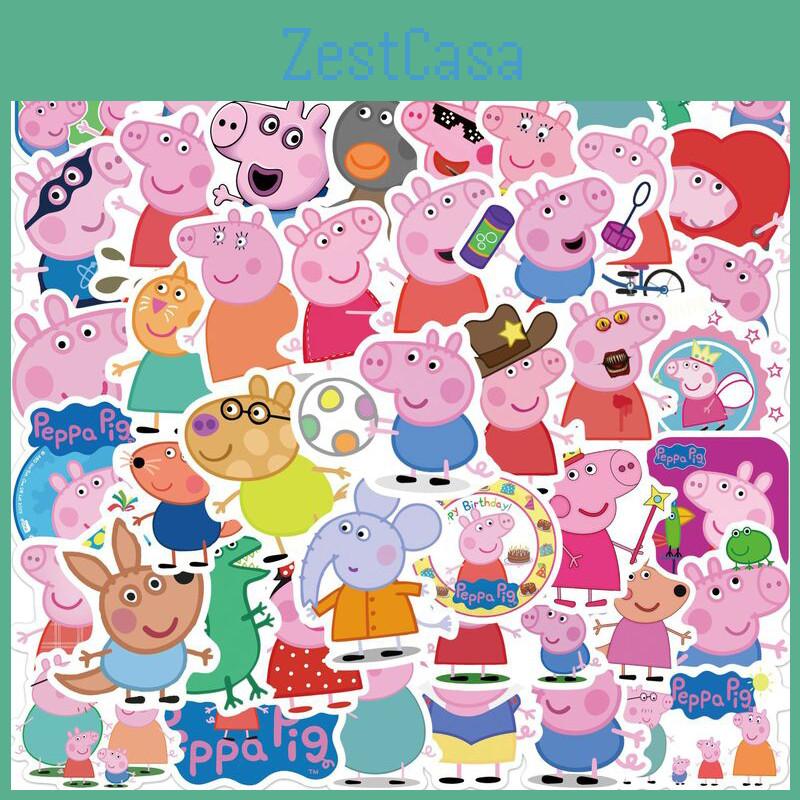 Pig Stickers 50pcs Kids Laptop Waterproof Skateboard Waterbottle Repeat