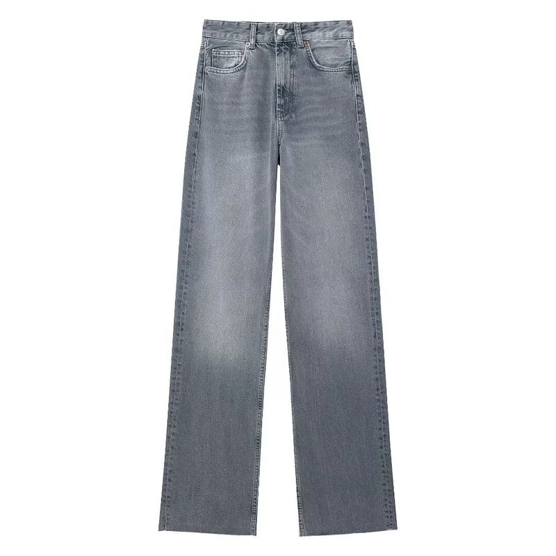 Kaslead New Arrival Women's Clothing Fashion Style Fashion All-Match High Waist Wide Leg Denim 6045022