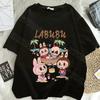 Women Labubu Adult Sweethearts Clothes T Shirts Girl Cartoon Anime Graphic Print Shirt Fashion Tops FeUnisex Birthday Party Gifts