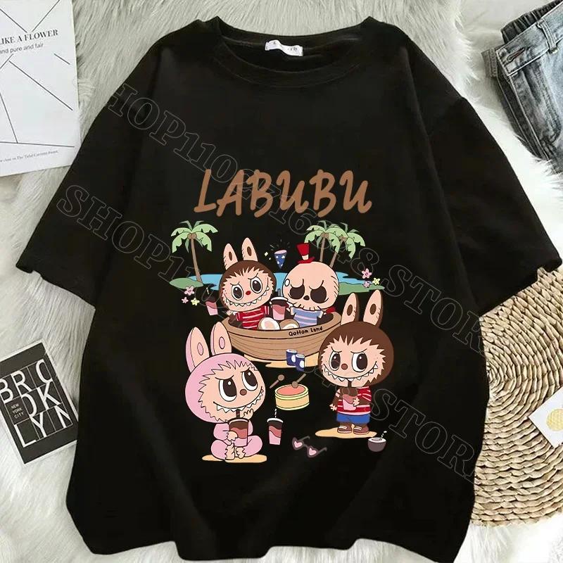 Women Labubu Adult Sweethearts Clothes T Shirts Girl Cartoon Anime Graphic Print Shirt Fashion Tops FeUnisex Birthday Party Gifts