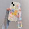 3D Flower Animal Casing For Samsung Galaxy S25 S24 S23 S22 S21 Plus Ultra S20 S21 S24 FE A54 A15 S23+ S24FE 5G Case With Chain