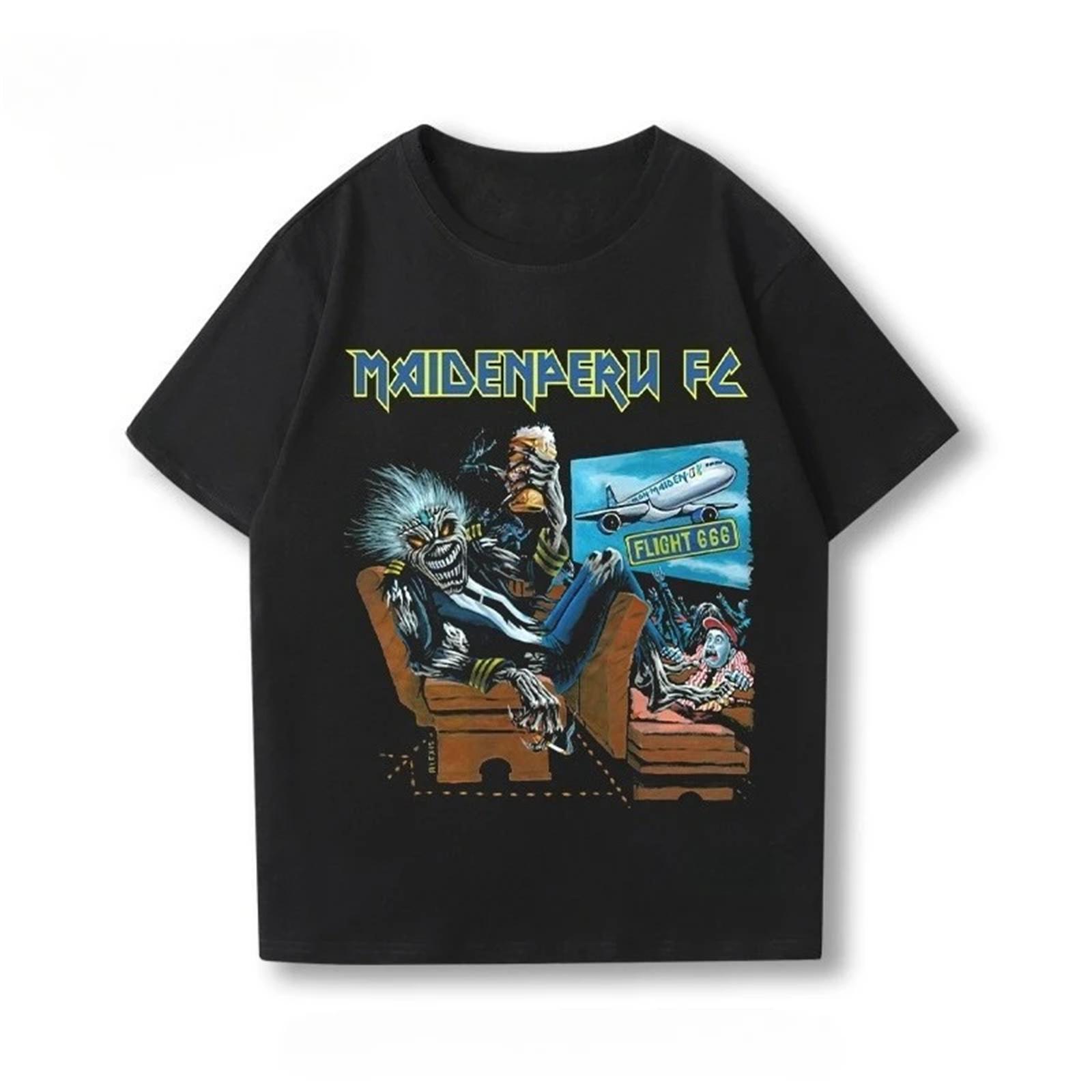 

2025 Summer Iron Lady Band Heavy Metal Band Commemorative T-shirt High-quality Round-neck Tops for Men and Women Couples XXXXXL різнокольоровий