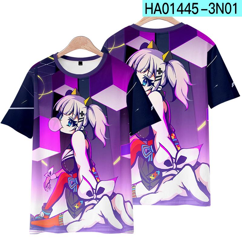 Hololive VTuber Nakiri Ayame Shirakami Fubuki T-shirts 3D Print Kid Anime Tee Men Women Short sleeve Top Harajuku O-Neck T shirt