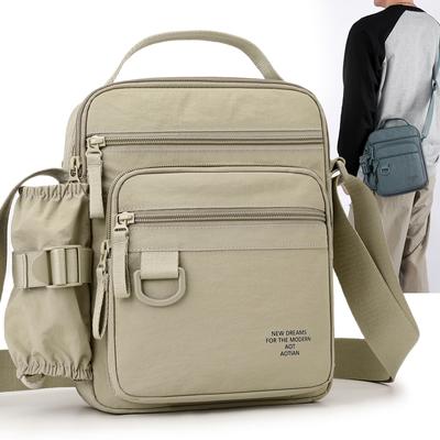 Fashion Casual Men's Bag Handbag High Quality Man Crossbody Bags Travel Bag Stylish Men's Shoulder Bag with Bottle Pocket