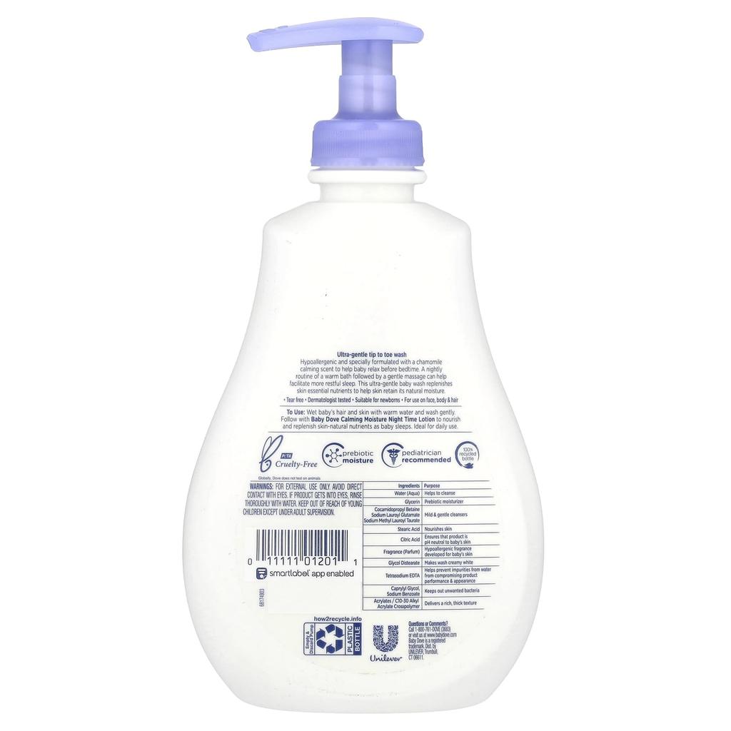 Baby, Night Time, Tip To Toe Wash, Calming Nights, 13 Fl Oz (384 Ml)