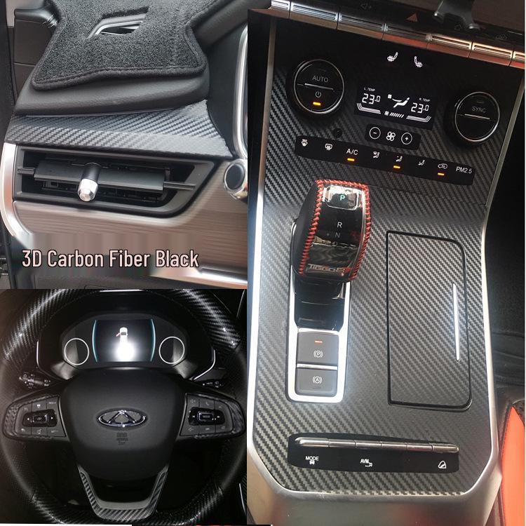 Tiggo 7/8 Gear Shift Console Carbon Fiber Stickers for Interior Decoration (2019-2020)