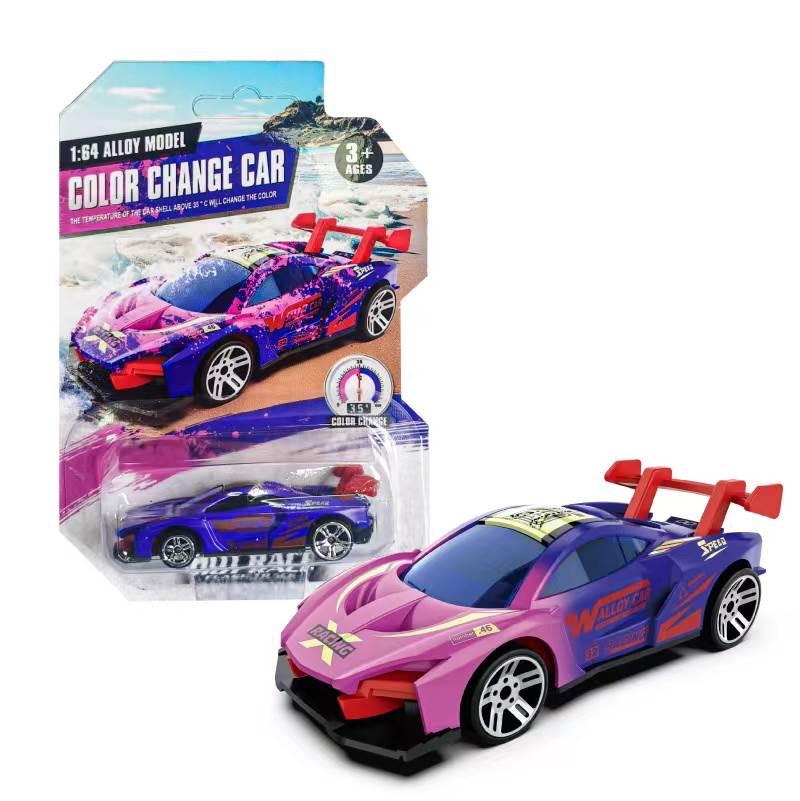 Water-Reactive Color-Changing Alloy Racing Car Model 1:60 Pull-Back Toy for Boys