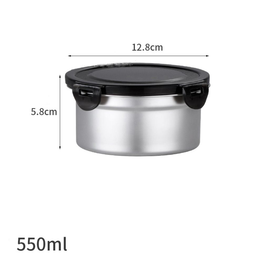 Stainless Steel Sealed Lunch Box Square Food Box Frozen Box Fresh-keeping Box  Microwave