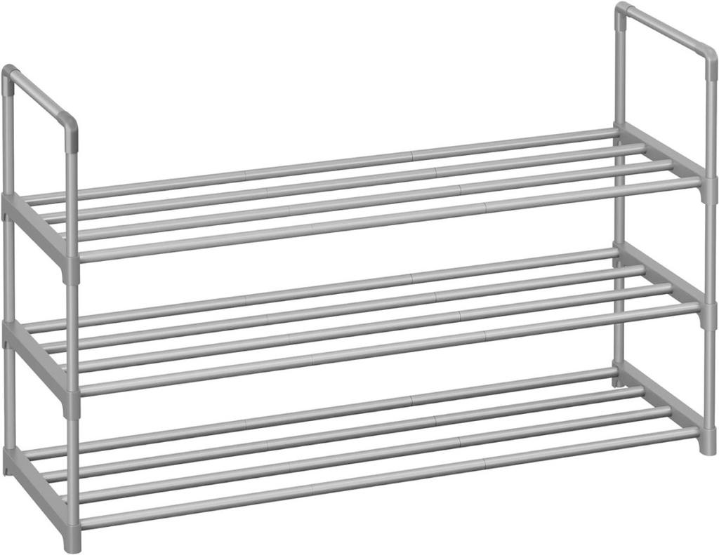 3-Tier Shoe Shelves Metal Shoe Racks 12-15 Pairs of Shoes, Stackable Shelf, for Living Room, Bedroom,