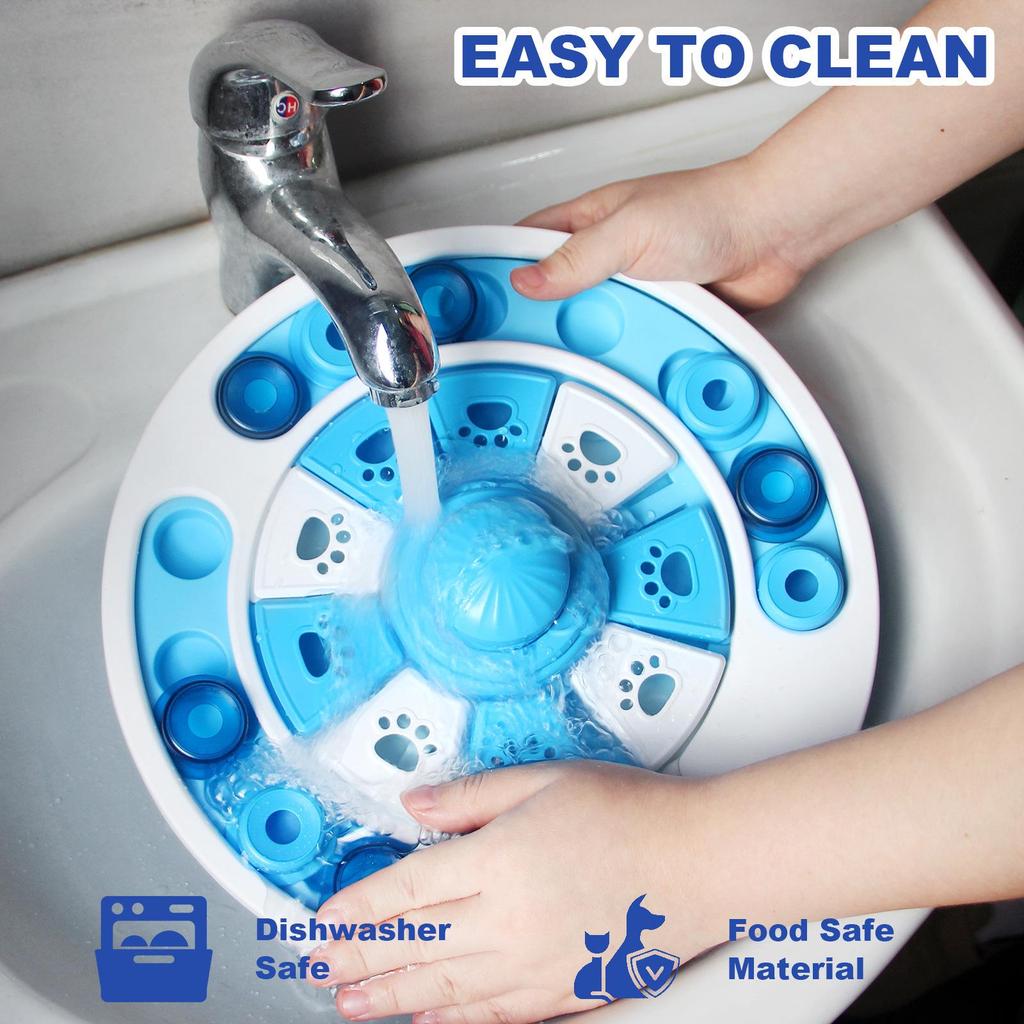 Pet Slow Feeder Bowl and Toy: Leaking Food Tray for Cats and Dogs, Educational Feeding Toy