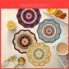 Bohemia Mandala Table Mat With 3d Textured Rubber Heat Resistant Non Slip For Dining Decor
