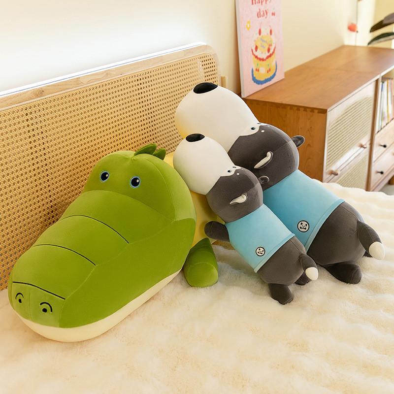 Cartoon Big Headed Crocodile Dogs Animal Stuffed Plush Toy Dolls Birthday Gift