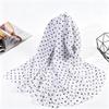 Thin Chiffon Polka Dots Printed Scarf Breathable Long Beach Silk Scarf Sun Protection Shawl  Travel