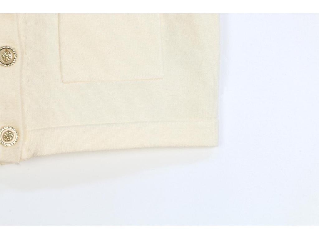 Lafite Home Elegant Sleeveless Knitted Top for Women - Versatile, Slimming, Fragrant European Style for Spring and Autumn