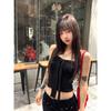 Summer explosion pure desire Spice girl style personalized design feeling pleated tube top short top women's versatile slim fit