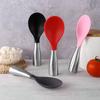 Non-Stick Stainless Steel Silicone Stand-up Spatula Rice Paddle Serving Spoons Rice Scooper