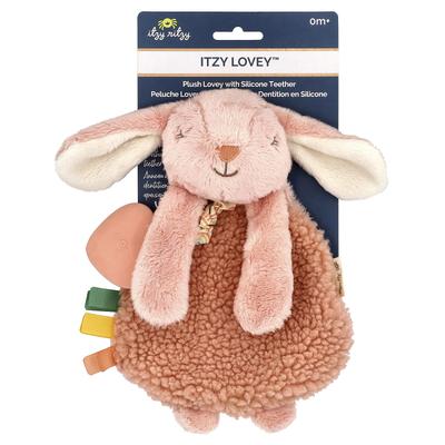 Itzy Lovey™, Plush Lovey, Silicone Tedder, 0+ Months, Ana The Bunny, 1 Tedder