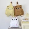 Schoolbag Japanese Cute Canvas Brown Milky White Large Capacity Bear Versatile Student Soft Girl Backpack Cartoon Schoolbag Backpack