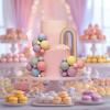 56 PCS Ball Cake Toppers - Colorful Pearl Cake Decorations for Birthday, Wedding, Cupcakes Ball Party Supplies DIY Dessert Decor