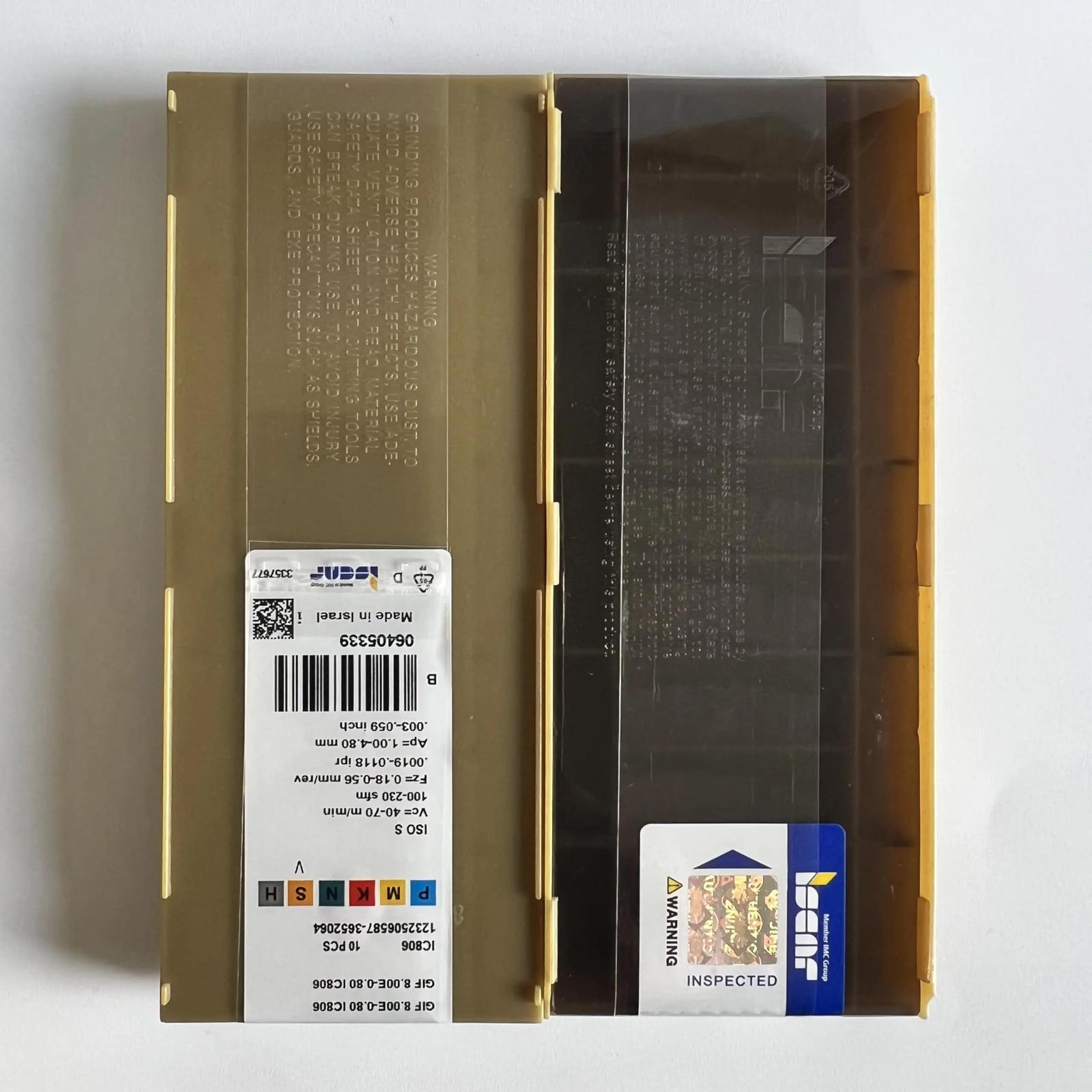 

ISCAR / GIF 8.00E-0.80 IC806 /Industrial indexable carbide inserts 10 Pcs