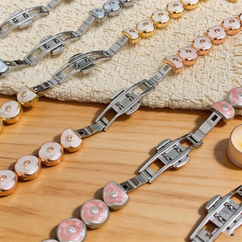 Compatible Bands for Apple S11, iWatch 109876SE, Huawei GT6, Xiaomi 9PRO - Round Bean Drip Glue, Small Flower Design