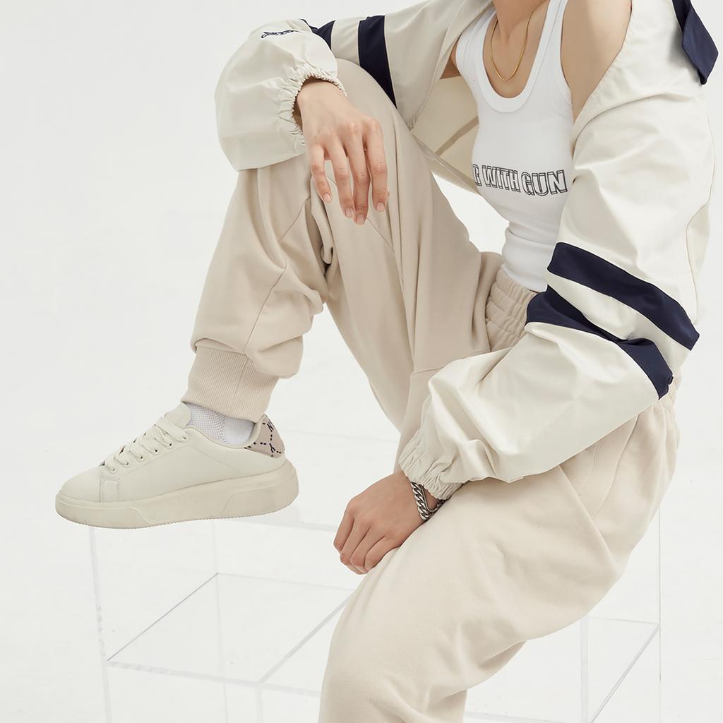 New MLB Knitted Sweatpants Unisex Light Beige 3APTM0831-43BGL