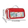 Bear Pencil Storage Bag Large Capacity Pen Organizer Pouch Trendy Zipper Stationery Bag  Student