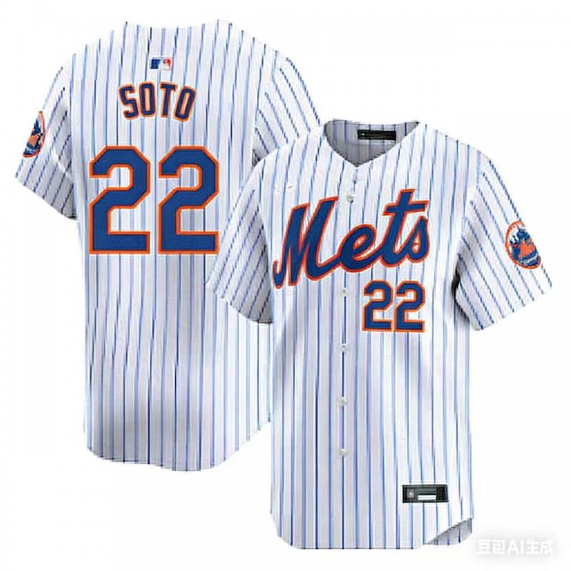 2026 New York Mets 22 Soto Maglia da Baseball Ricamata Abbigliamento Sportivo Uomo Donna