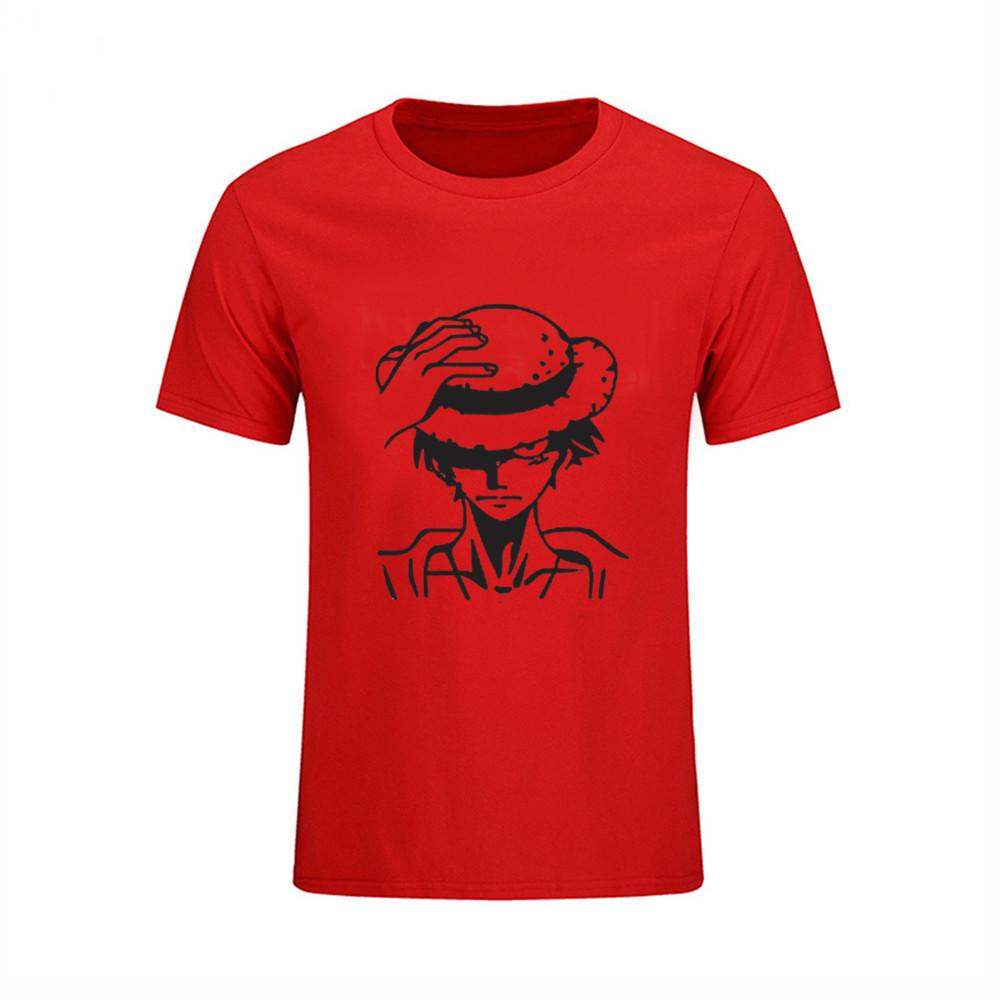White Black Men T Shirt Short Sleeve One Piece Luffy Casual 3D Tshirt Homme O Neck