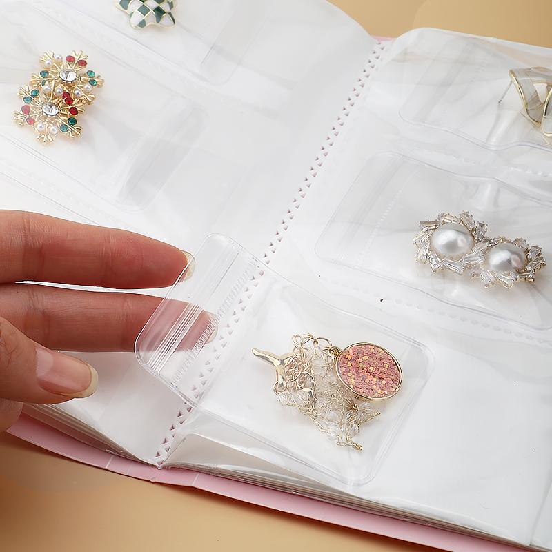 Anti-oxidation Jewelry Organizer Folder Ring Earrings Necklace Storage Protective Book Jewelry Packaging Display Hermetic Bags