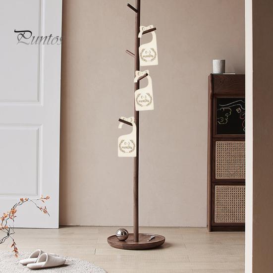 7/8 Pcs Baby Wardrobe Dividers Closet Wooden Baby Garment Size Markers Newborn To Toddler Baby Clothes Size Dividers for Daily Baby Clothes