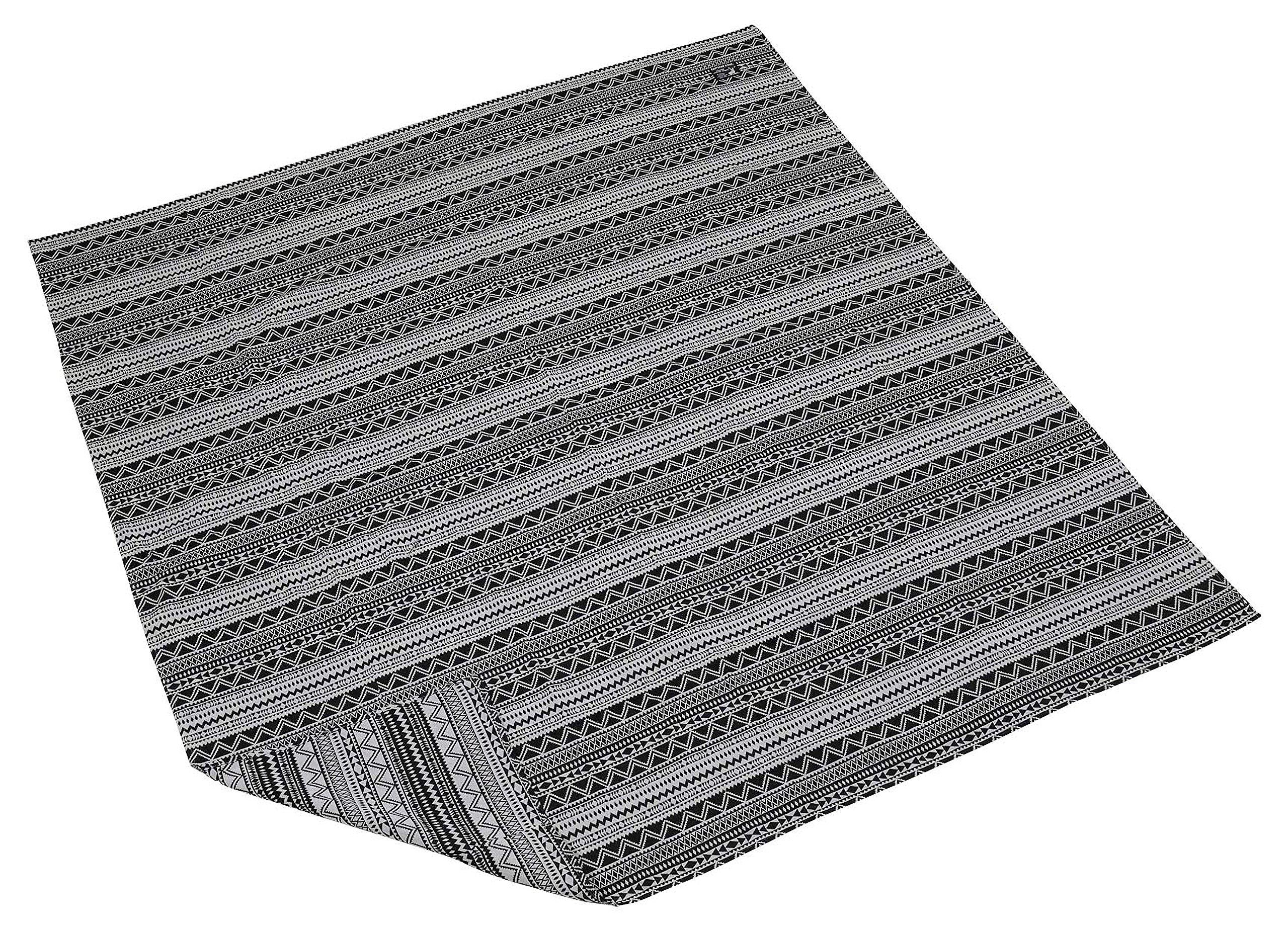 

CAPTAIN STAG Camping Picnic Sheet Mat Rug 180 x 200 cm with Storage Bag Geometric CS Black Label UP-2568