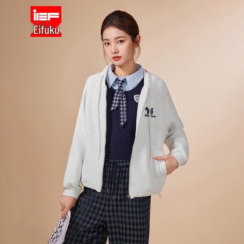 

IEF Korean Style Fashion Casual Fleece Lined Hoodie One Size