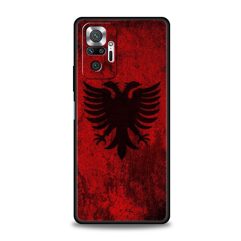 Albania Albanians Flag Phone Case For Xiaomi Redmi Note 14 13 5G 10 11 12 Pro Plus 4G 14C 13C 12C 10C Black Cover