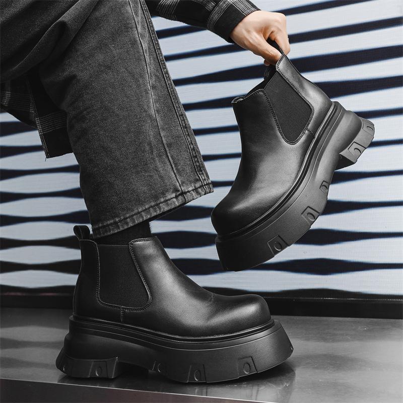 Pointed Heightened Platform Chelsea Boots Wizard Boots Men'S And Women'S Same Martin Boots 66627-M