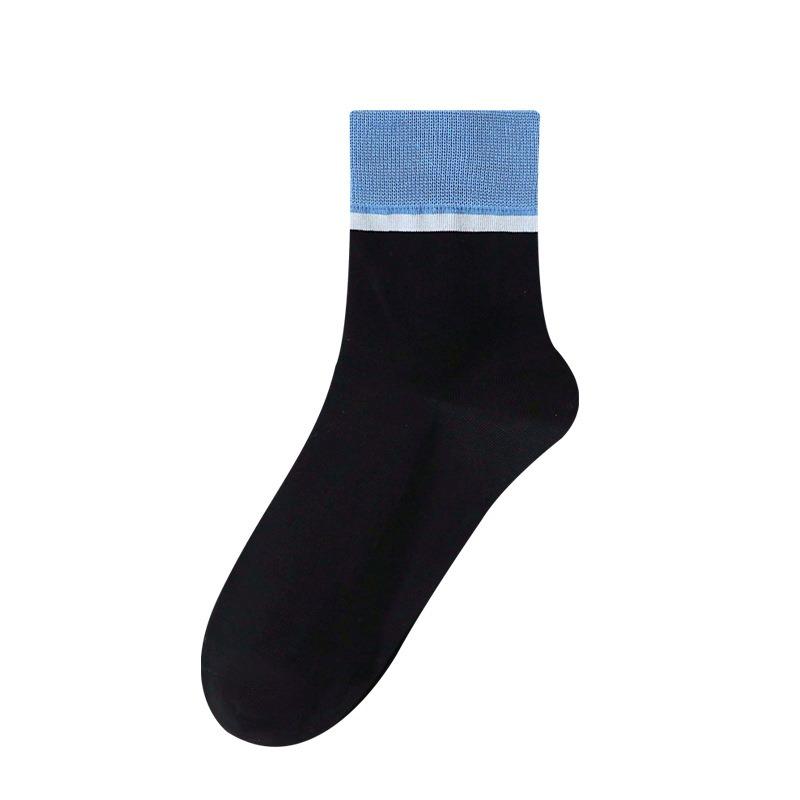 Female Spring and Summer New Simple Leisure Cotton Anti Bacterial Anti Odor Sweat Breathable Tube Socks