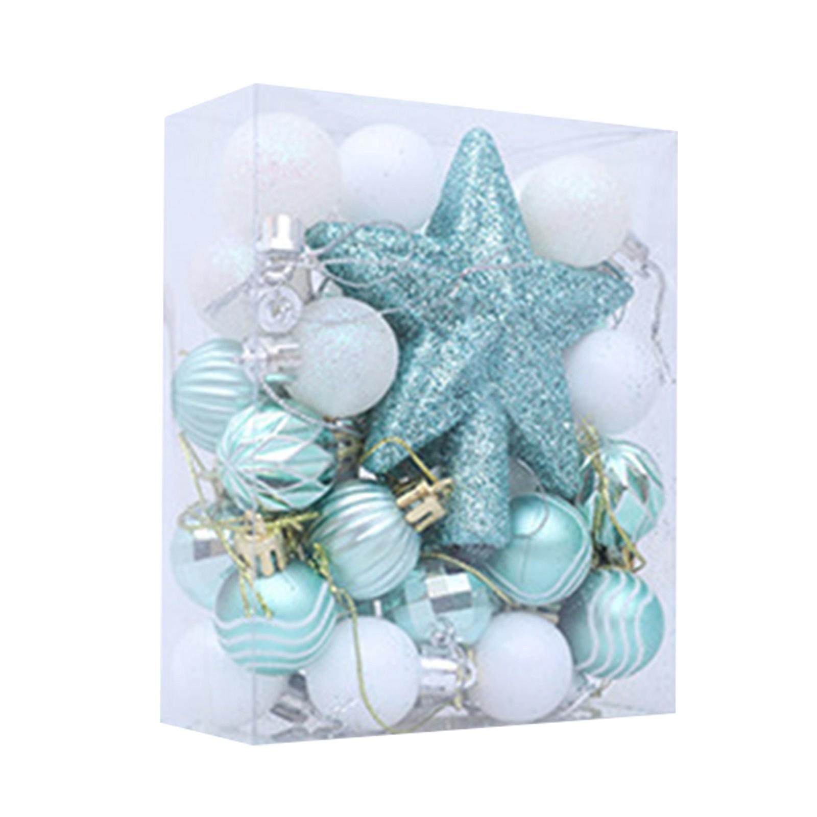 

Набор из 36 небьющихся рождественских шаров для украшения елок, набор подвесных шаров для украшений на рождественскую вечеринку One Size синий