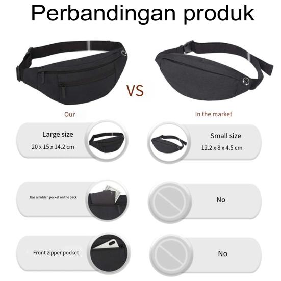 Reflective Waist Bag with Headphone Jack Zipper Closure Pockets Design Multi-purpose Style Belt Bag Running Accessory