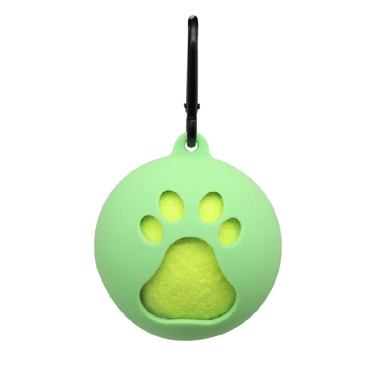 

Standard Tennis Ball Holder with Carabiner for Training Walking Tennis Play зелений